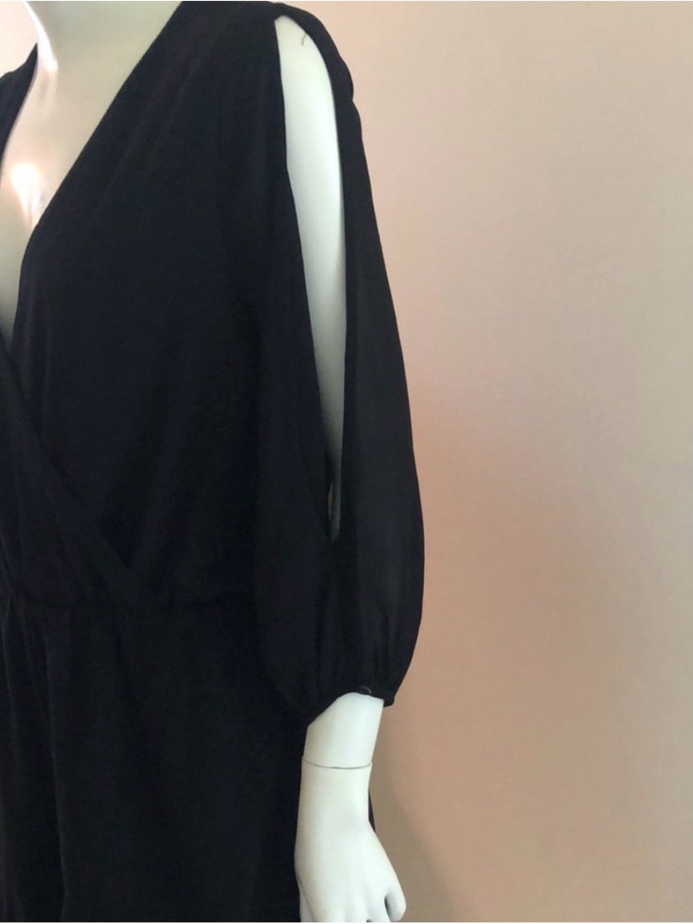 Lulu's Black Wrap-Front Jumpsuit - Picture 2 of 4